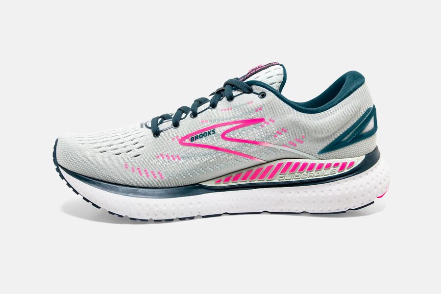 Brooks Glycerin GTS 19 Road Running Shoes Womens - White/Pink - DMTYQ-1058